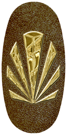 DASOV 602 GD SH BR Gold Sunburst Shimmer Brown Background